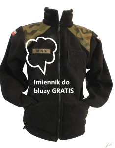 Bluza polar wojskowy dziecięcy czarny