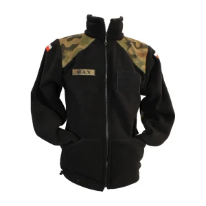 Bluza polarowa czarna dla dzieci z obszyciami wz.93
