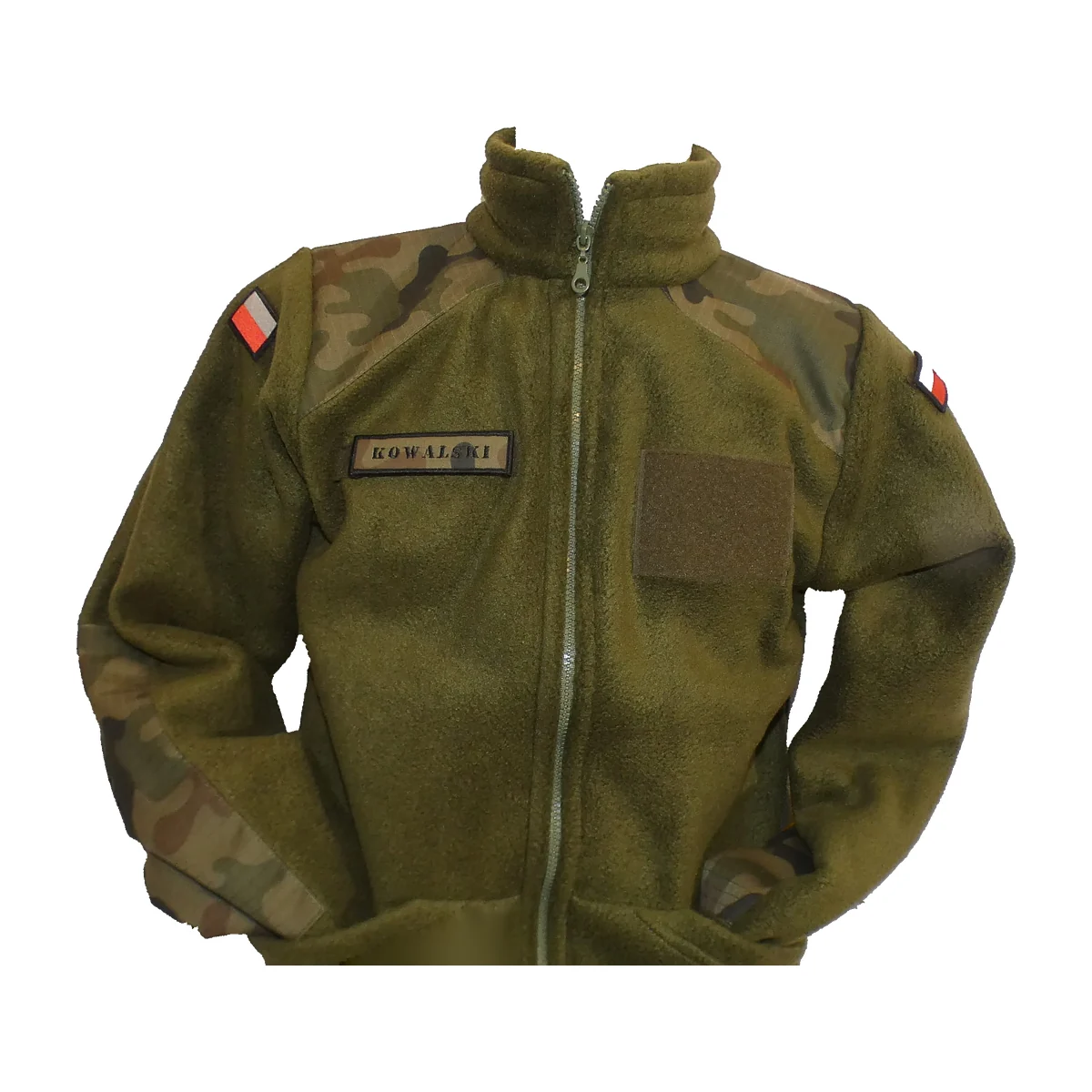 Bluza polarowa dziecięca zielona oliwka