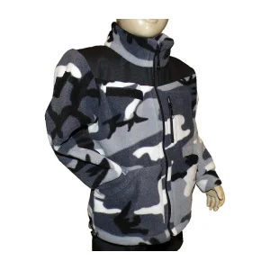 Bluza polarowa dziecięca moro Metro zimowy Woodland