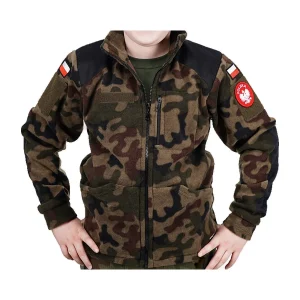 Bluza polarowa moro wz.93 dla dzieci, obszycia US22