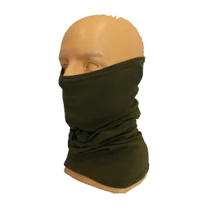 Komin khaki, długi 50 cm, bawełna z elastanem