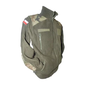 Bluza polarowa zielona dla dorosłych, obszycia wz.93