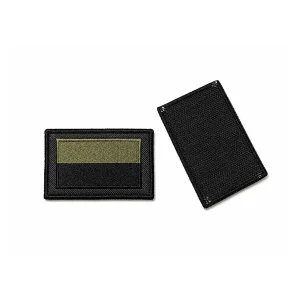Flaga Polski gaszona na rzep 80x50 mm, czarny podkład