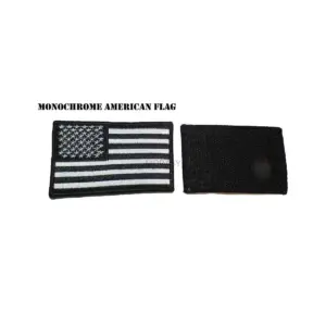 Flaga USA na rzep 80 x 50 mm, czarno-biała