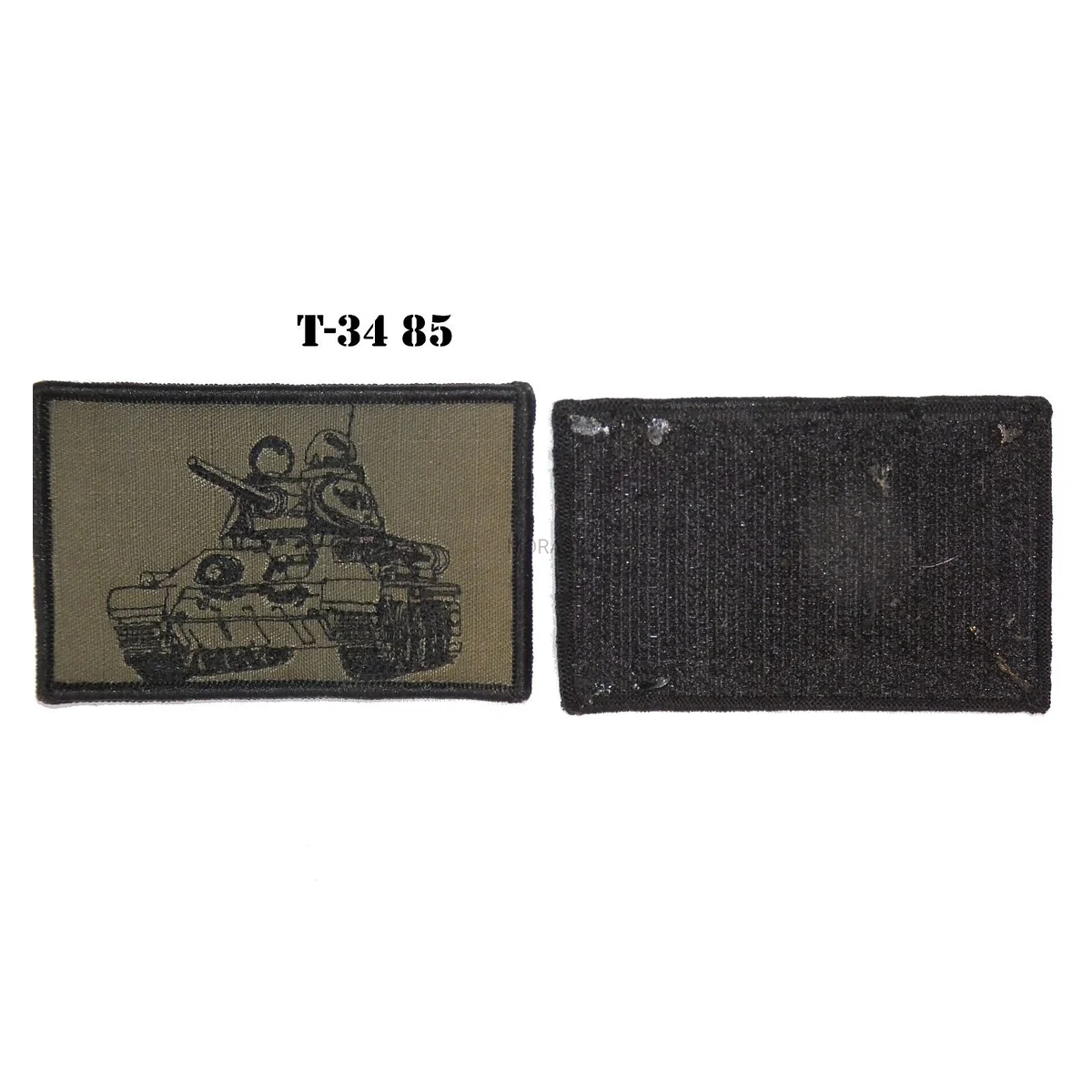 Naszywka z czołgiem T-34-85 na rzep, 80 x 50 mm