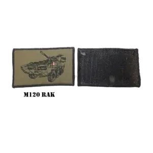 Naszywka moździerz M120 Rak na rzep, 80 x 50 mm